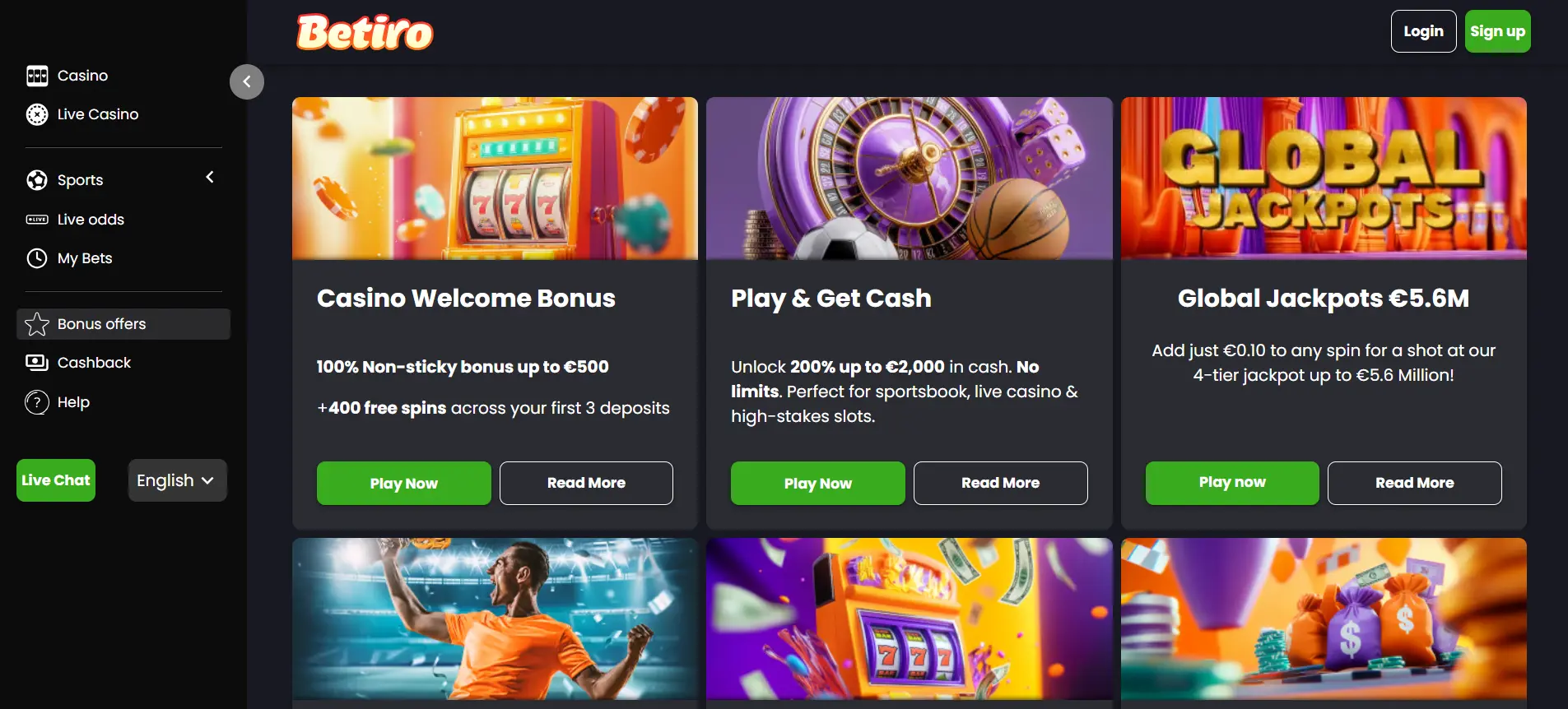 Promoties bij Betiro Casino